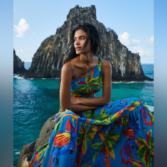 Farm Rio Sunny Day One Shoulder Maxi Dress - Picture 11 of 11